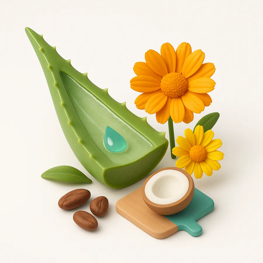 Aloe vera, Arnika, Ringelblume, Kokos- und Kakaobutter: die Rezeptur von Proctowell